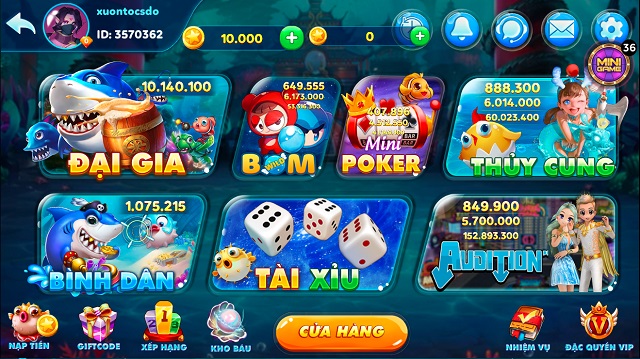 Tựa game đa dạng tại Bắn Cá Tài Lộc